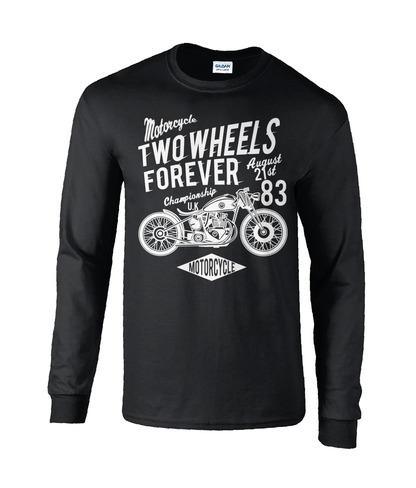 Two Wheels Forever White - Ultra Cotton Long Sleeve T-Shirt