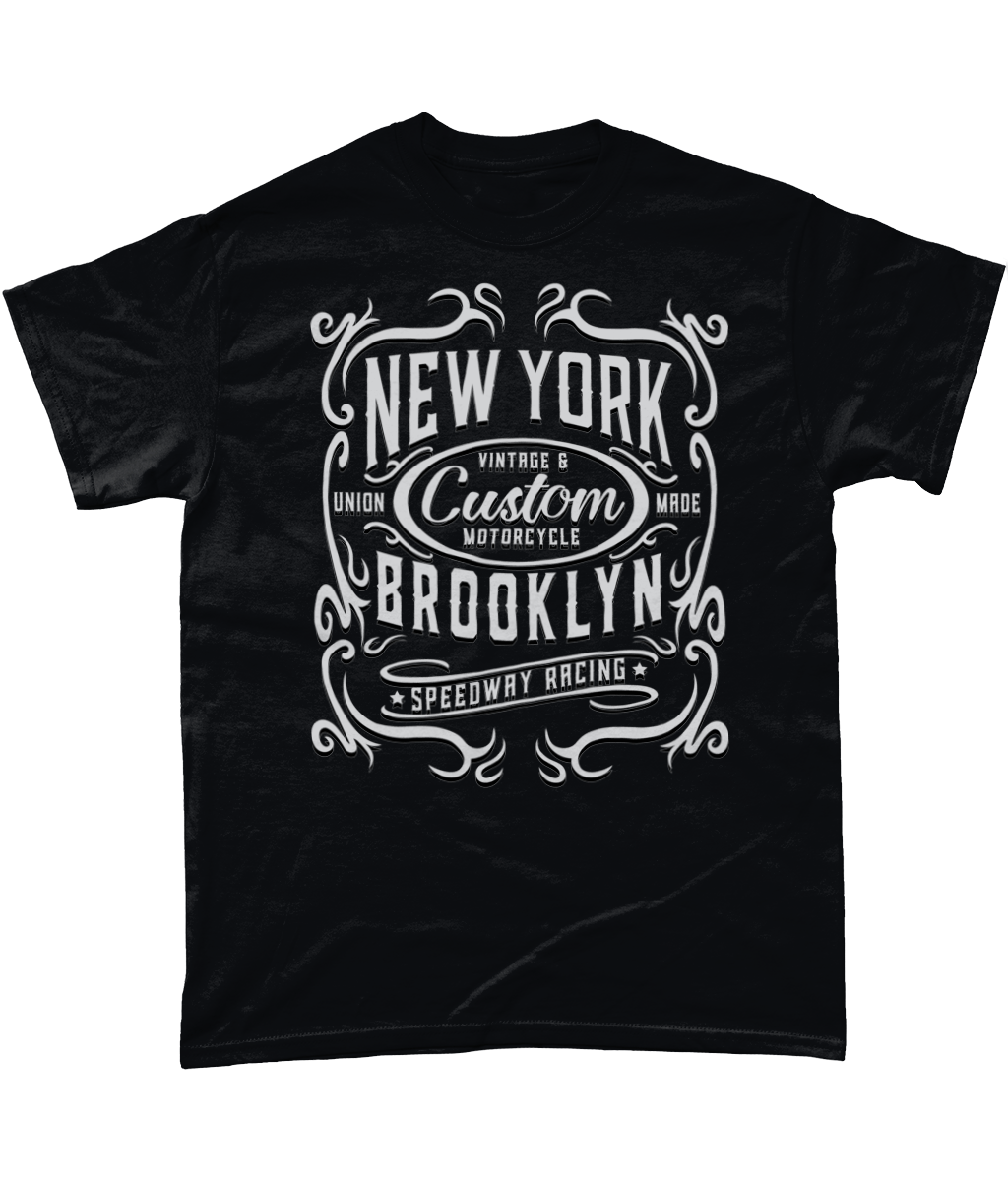 New York Motorcycle – Gildan Heavy Cotton T-Shirt - Vitesse T-Shirts UK