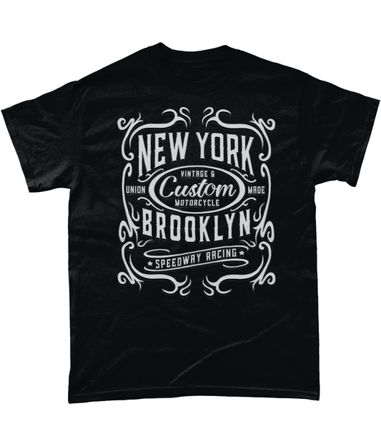 New York Motorcycle – Gildan Heavy Cotton T-Shirt - Vitesse T-Shirts UK