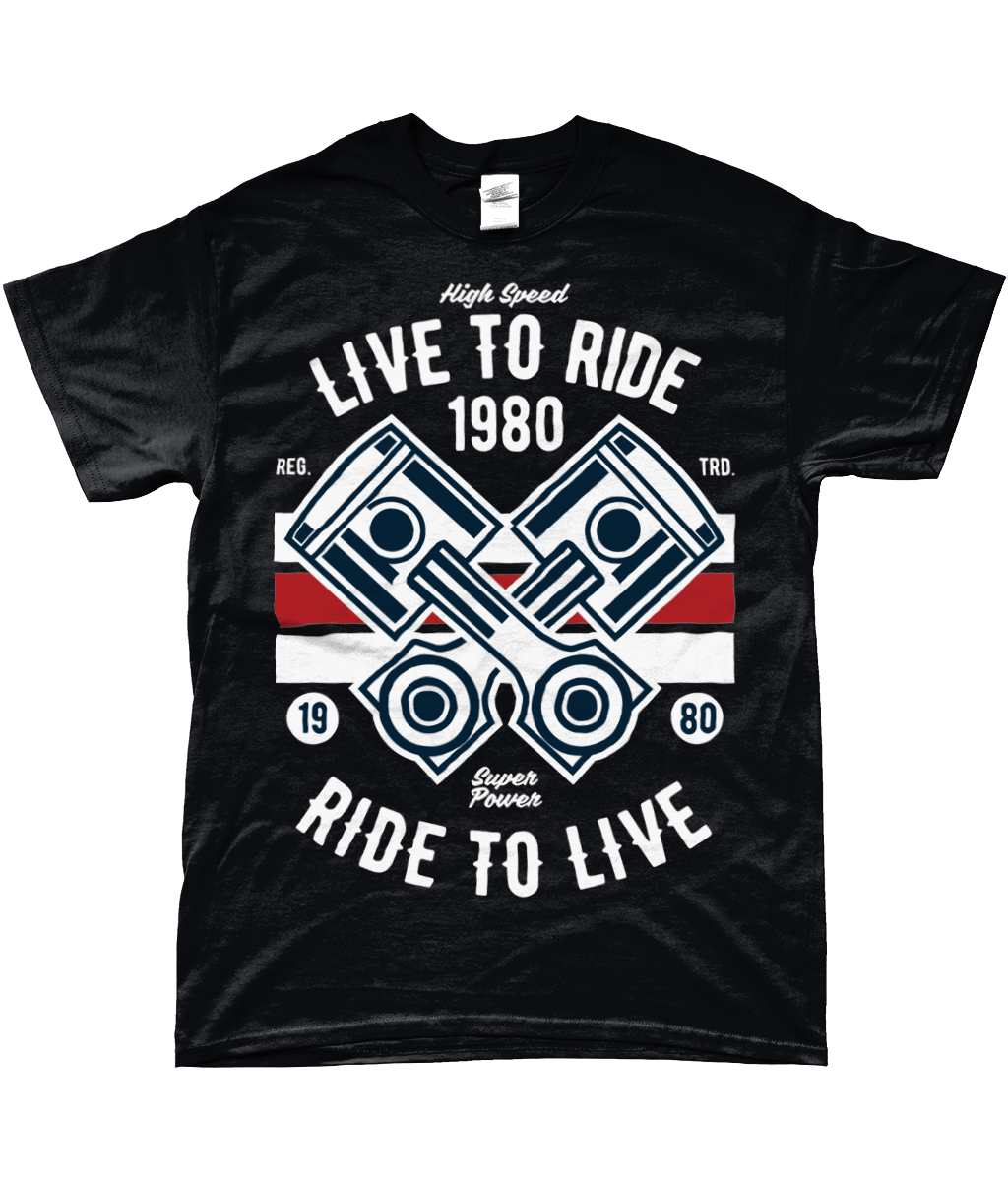 Live To Ride 1980 - T-shirt Gildan SoftStyle® à fils filés