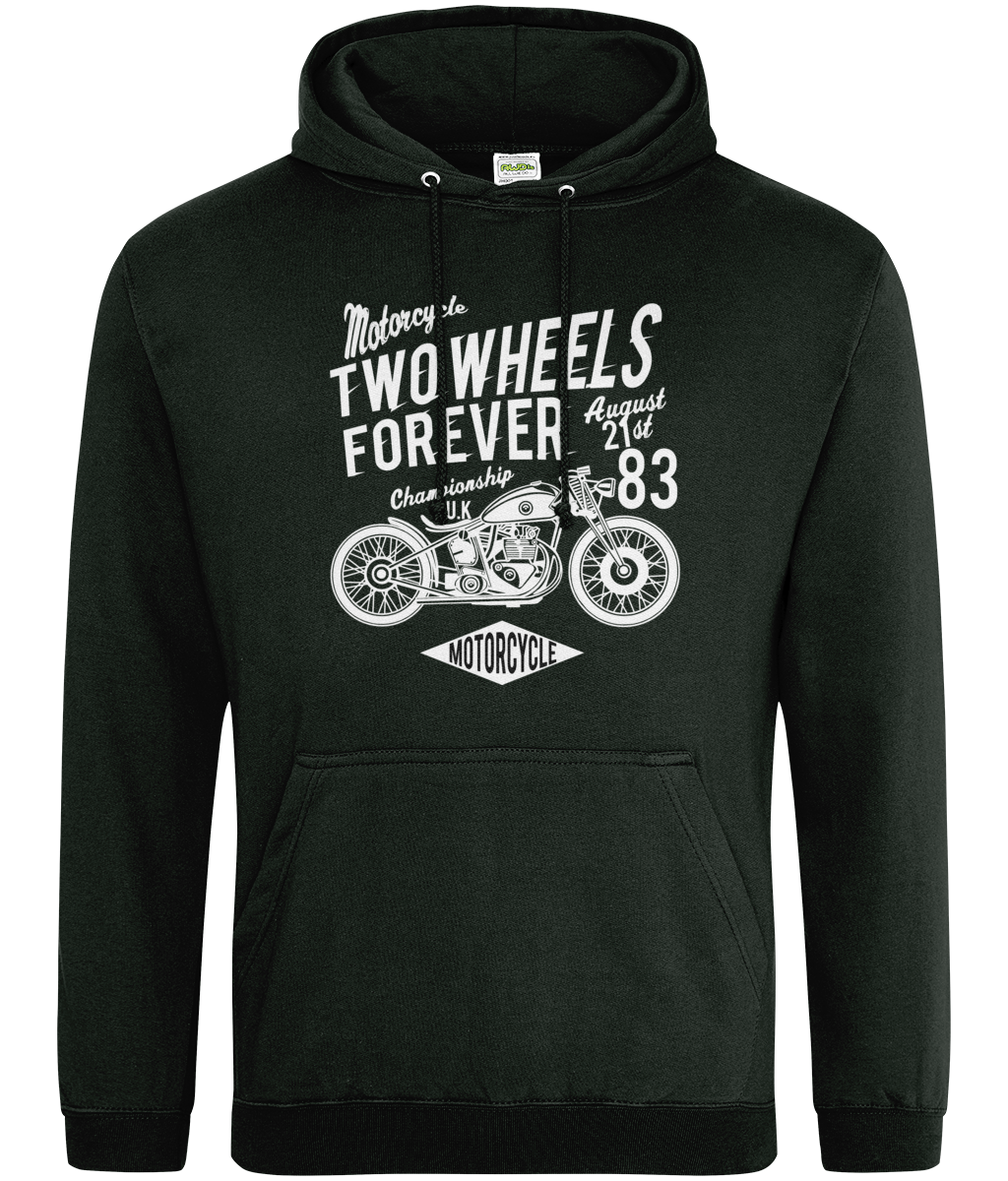 Two Wheels Forever Weiß - AWDis College Kapuzenpullover