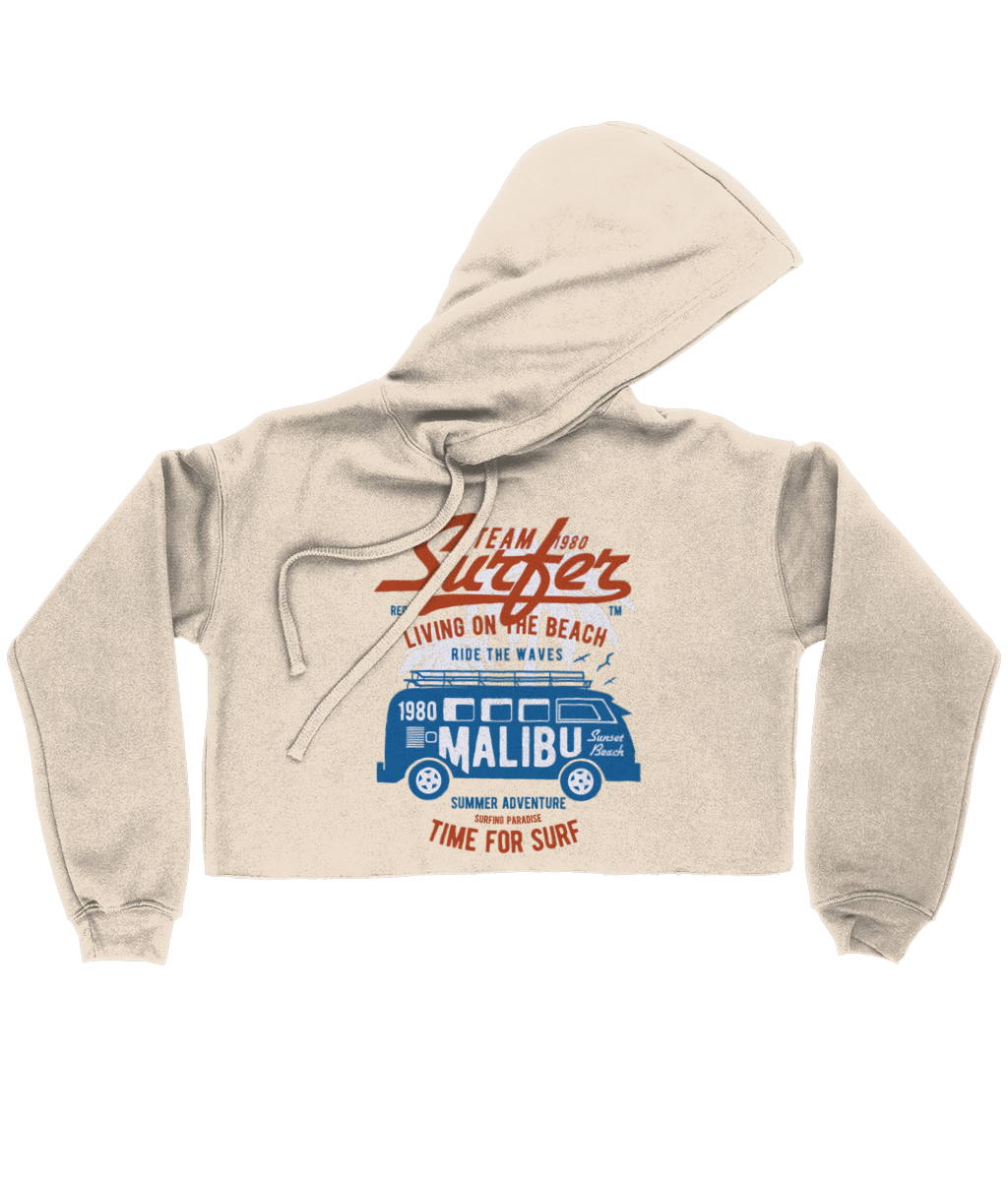 Team Surfer 1980 - Bella Ladies Cropped Hoodie