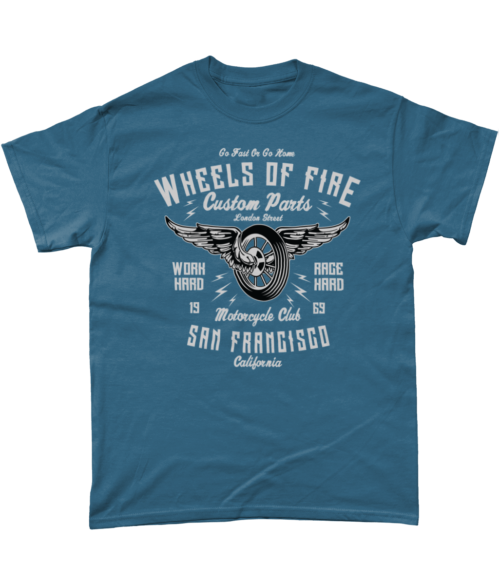 Wheels Of Fire – Gildan Heavy Cotton T-Shirt - Vitesse T-Shirts UK