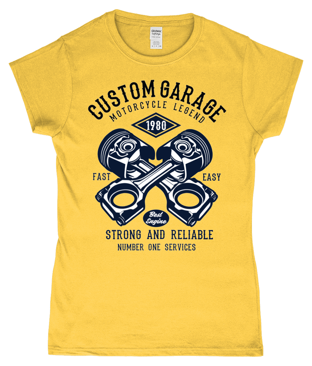 Custom Garage - Gildan SoftStyle® Ladies Fitted Ringspun T-Shirt