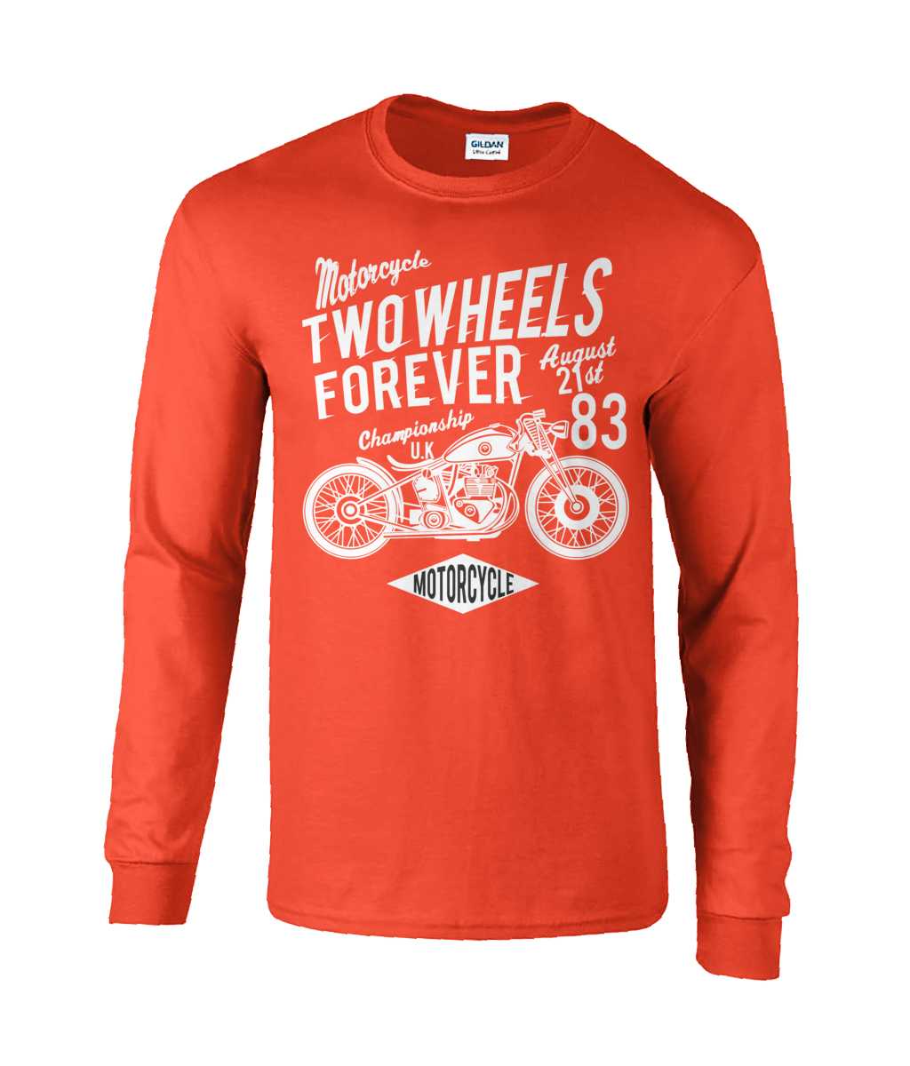 Two Wheels Forever White - Ultra Cotton Long Sleeve T-Shirt