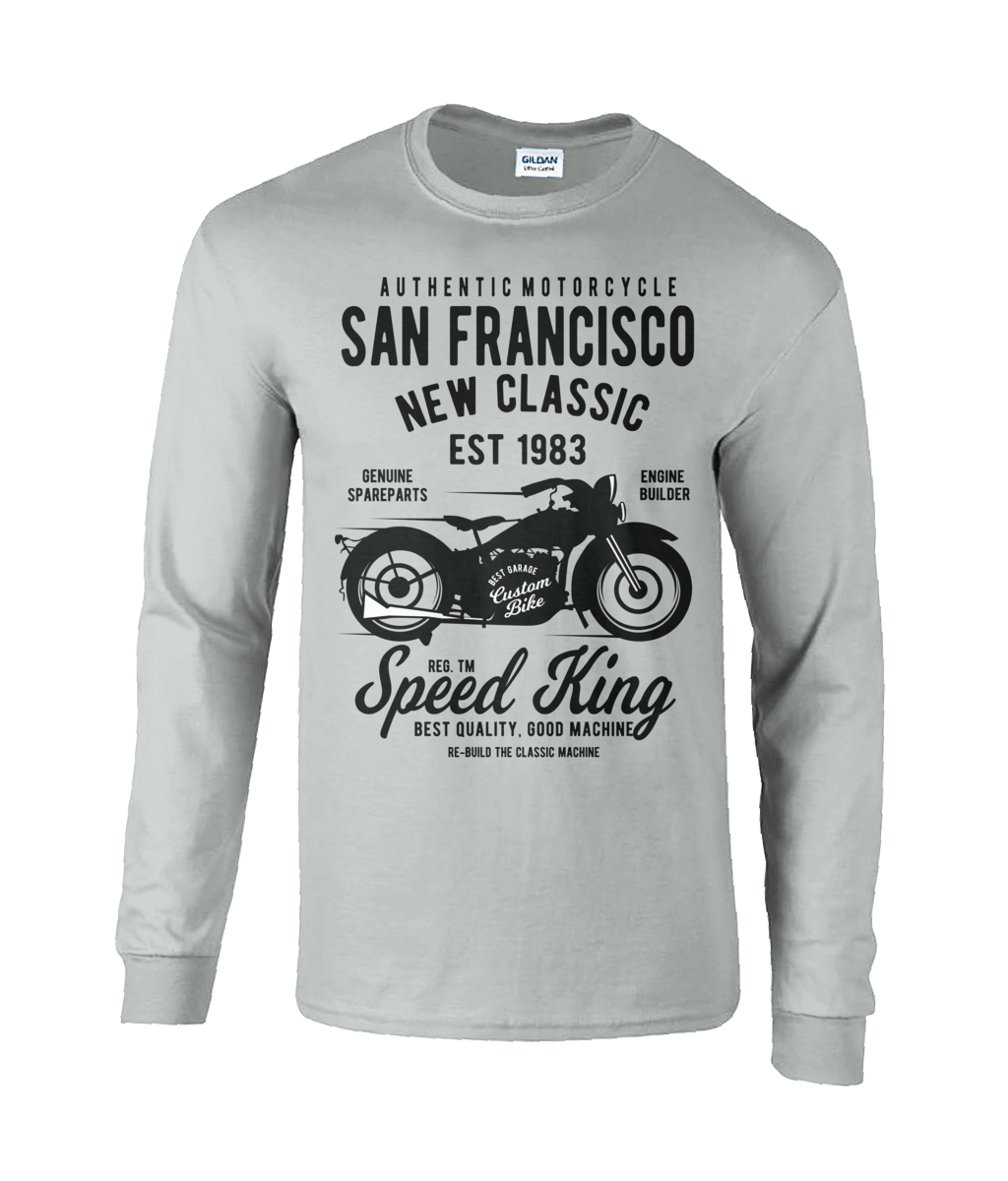 San Francisco Motorcycle - Langärmliges T-Shirt aus Ultra-Baumwolle