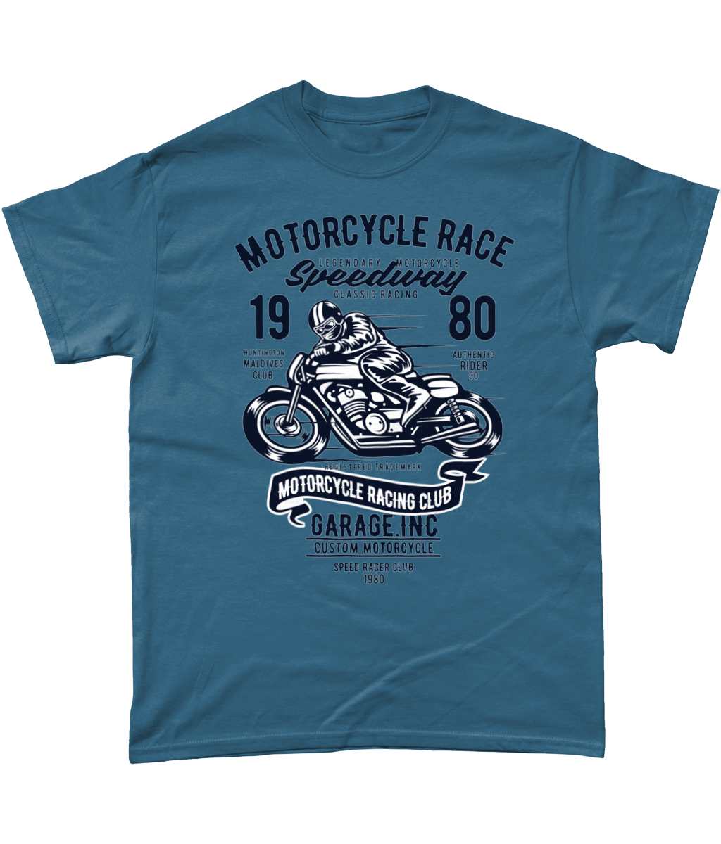 Course de moto - T-shirt en coton épais Gildan