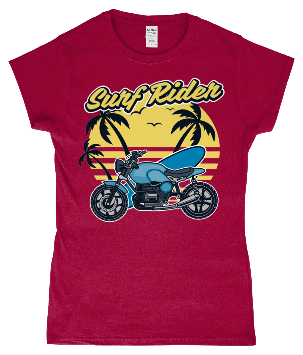 Surf Rider - SoftStyle Ladies Fitted Ringspun T-Shirt - Vitesse T-Shirts UK