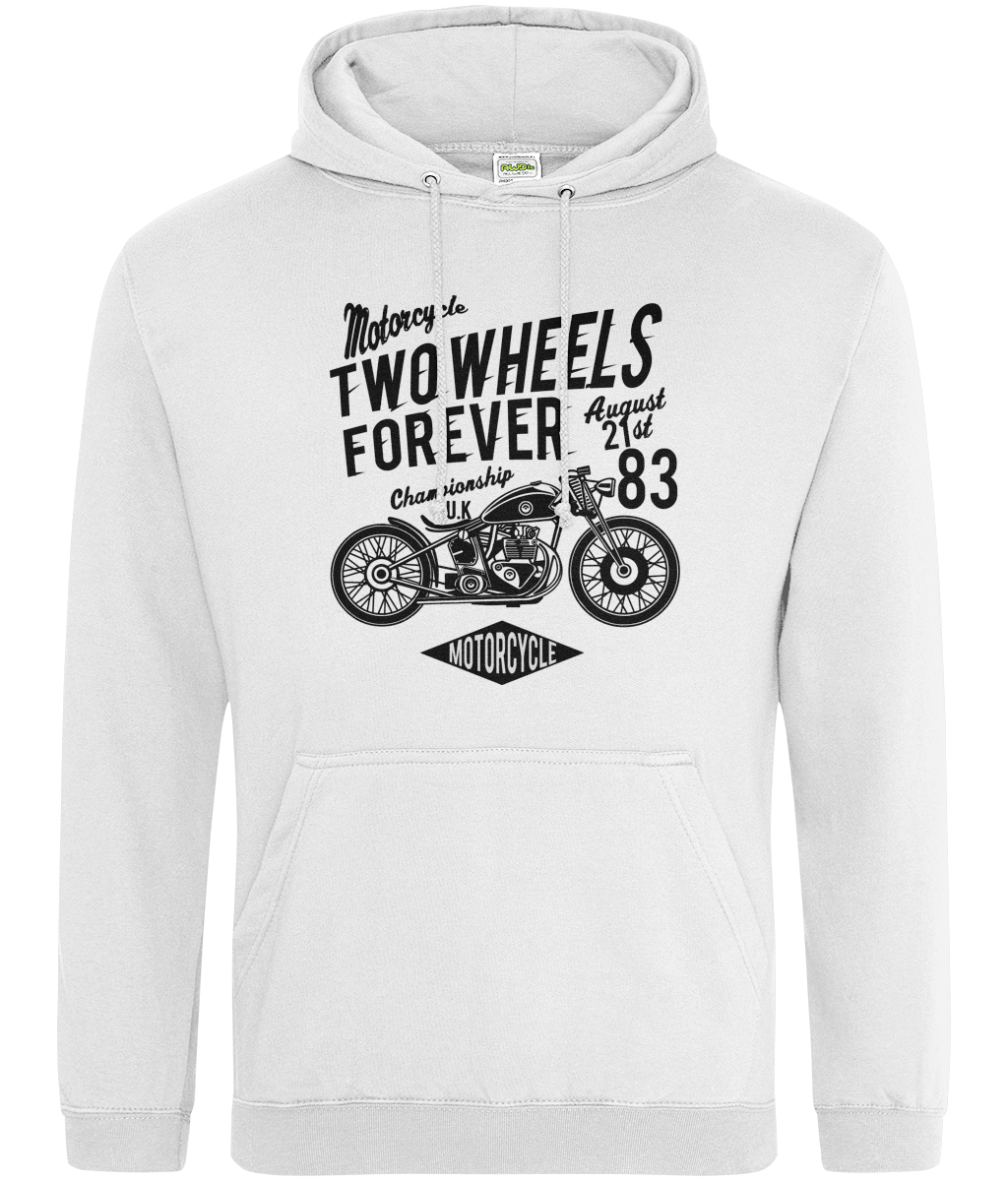 Sweat à capuche AWDis College - Two Wheels Forever Black