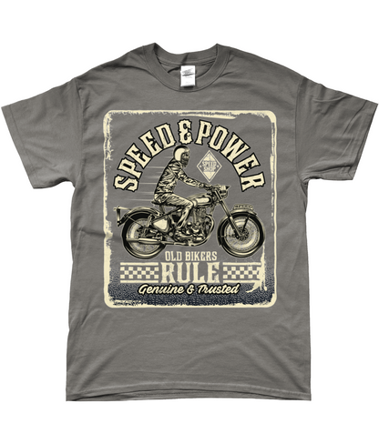 Old Bikers Rule - SoftStyle Ringspun T-Shirt