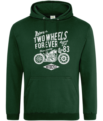 Two Wheels Forever Weiß - AWDis College Kapuzenpullover