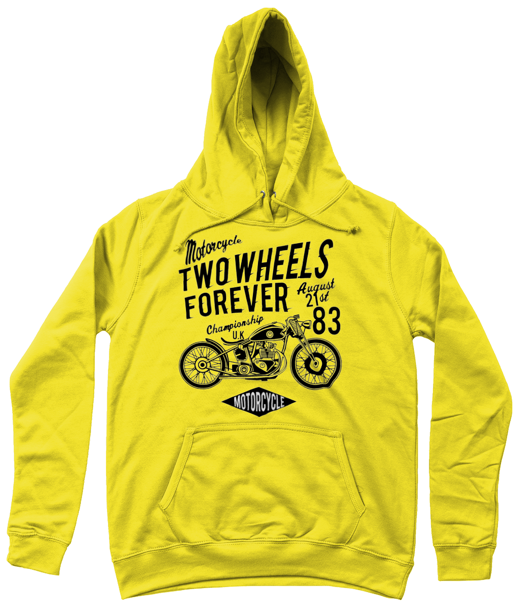 Two Wheels Forever Schwarz - AWDis Girlie College Hoodie