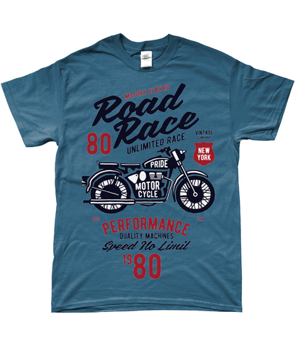 Straßenrennen-Motorrad - SoftStyle Ringspun T-Shirt