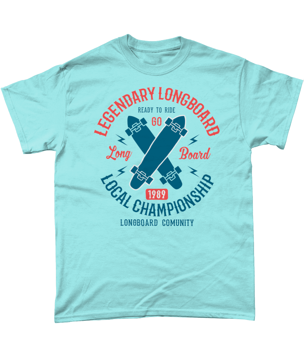 Legendary Longboard – Gildan Heavy Cotton T-Shirt - Vitesse T-Shirts UK