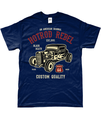 Hotrod Rebel - T-shirt filé à anneaux SoftStyle