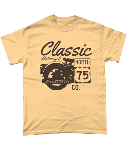 T-shirt en coton épais Classic Motorcycle 75 noir