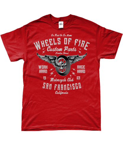 Wheels Of Fire - SoftStyle Ringspun T-Shirt - Vitesse T-Shirts UK