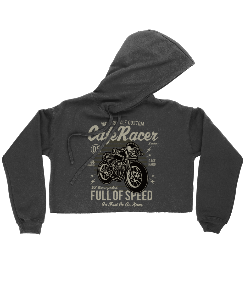 Cafe Racer v1 - Bella Ladies Cropped Hoodie