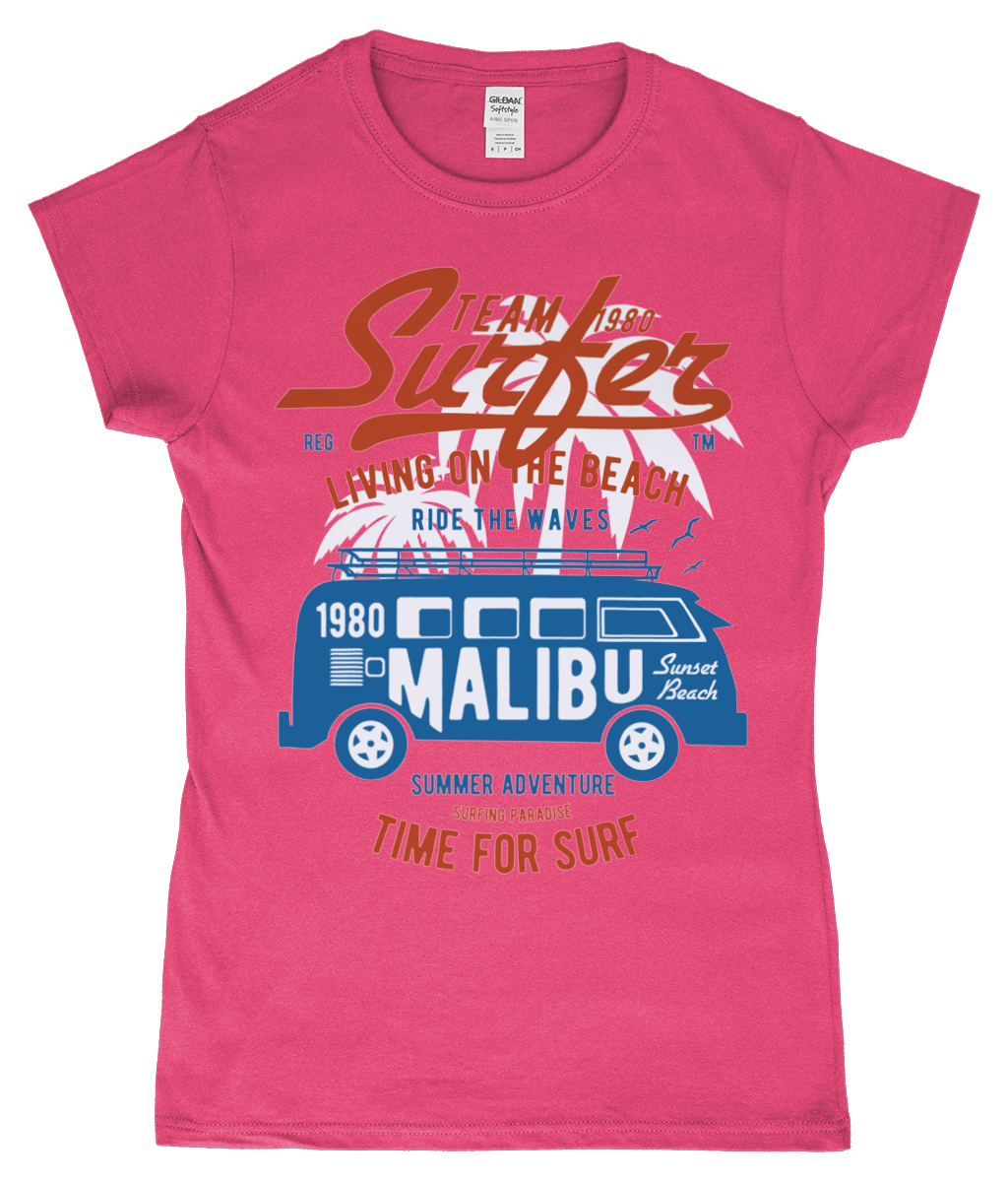 Team Surfer 1980 - Gildan SoftStyle® Ladies Fitted Ringspun T-Shirt