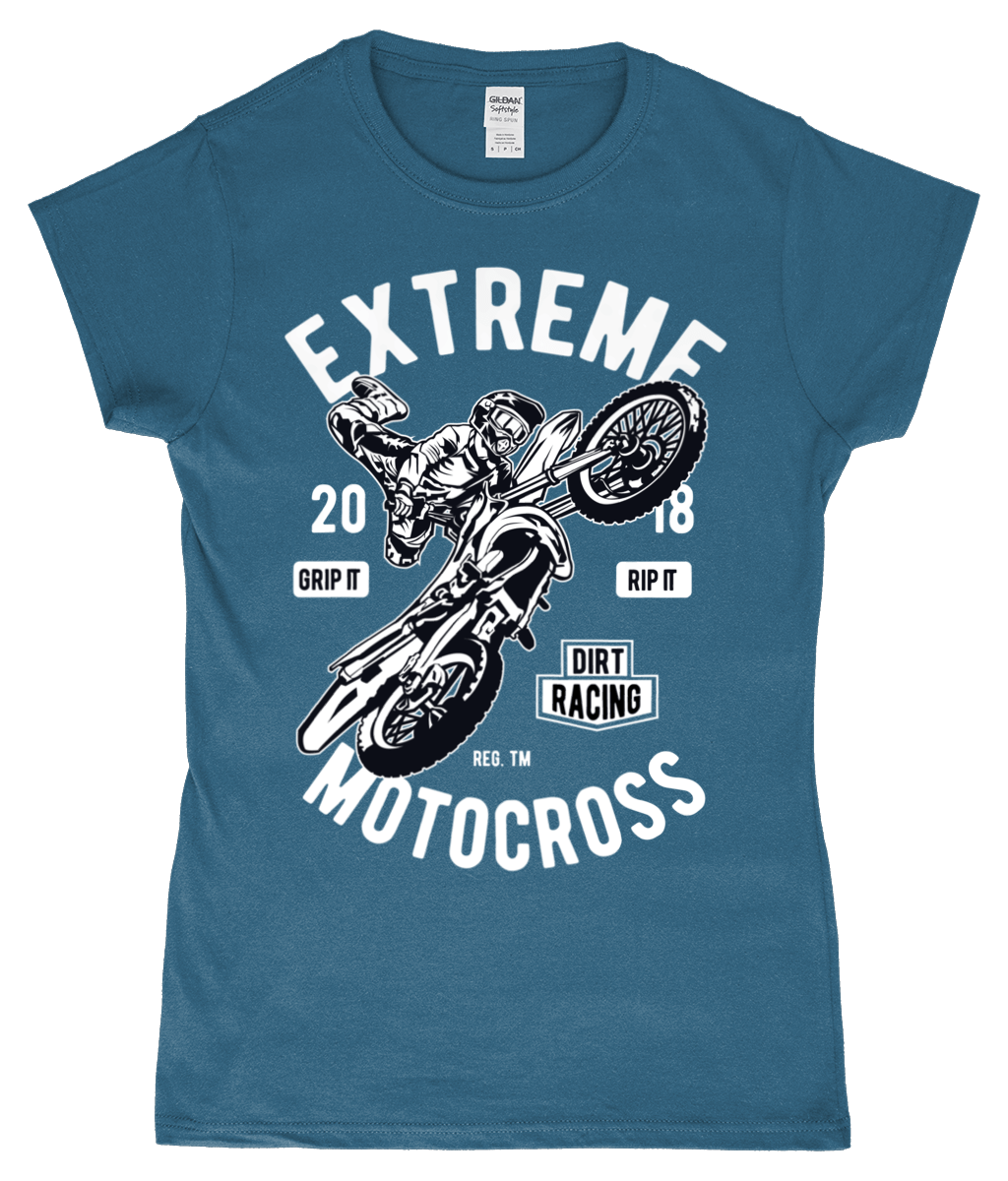 Extreme Motocross – Gildan SoftStyle® Ladies Fitted Ringspun T-Shirt - Vitesse T-Shirts UK