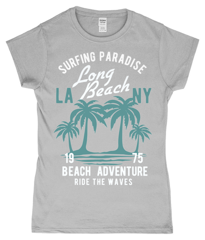 Beach Adventure - Gildan SoftStyle® Ladies Fitted Ringspun T-Shirt