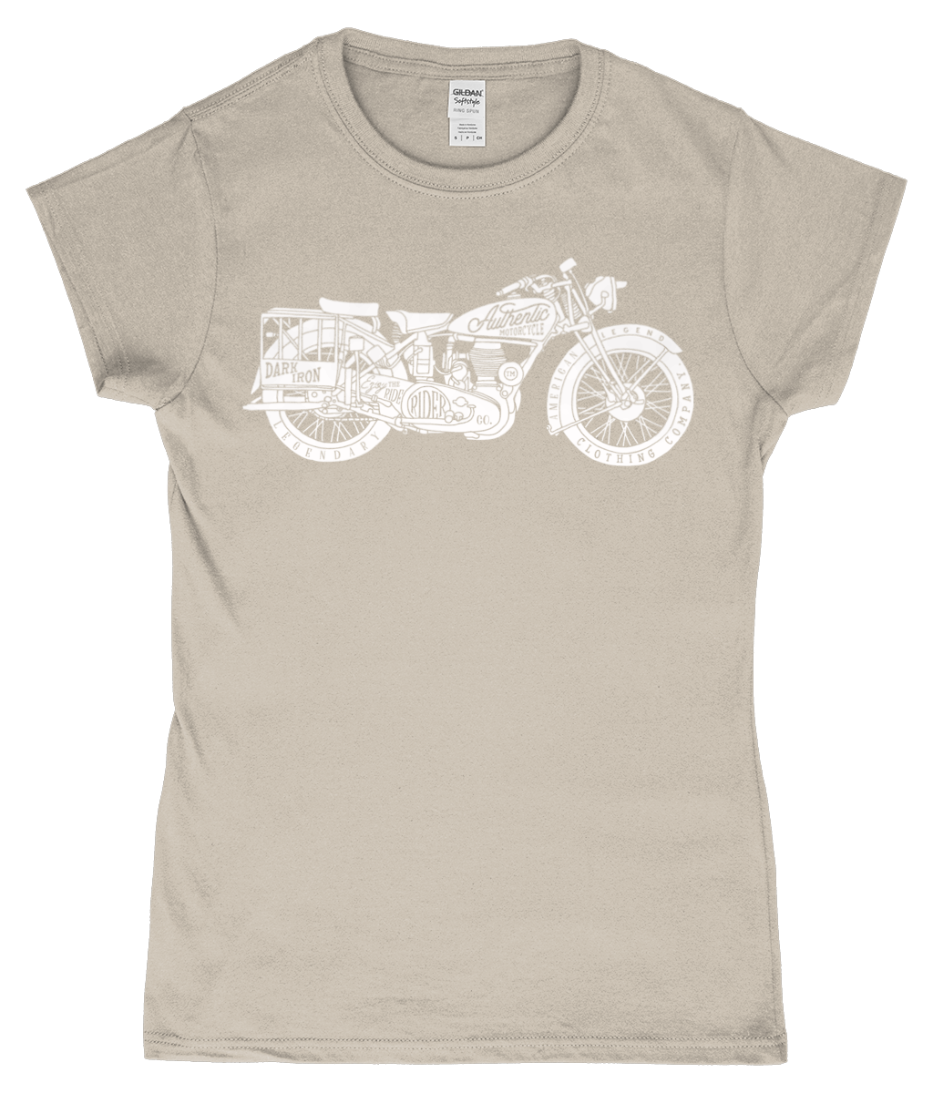 Enjoy The Ride - White - SoftStyle Ladies Fitted Ringspun T-Shirt