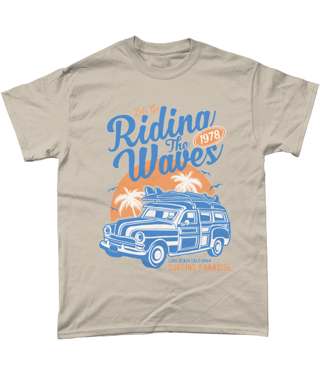 Riding The Waves – Gildan Heavy Cotton T-Shirt - Vitesse T-Shirts UK