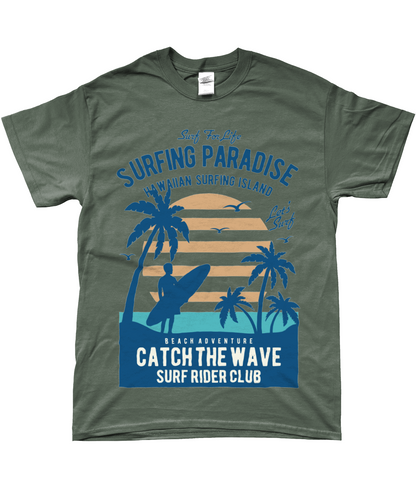 Paradis du surf - T-shirt filé à l'anneau SoftStyle