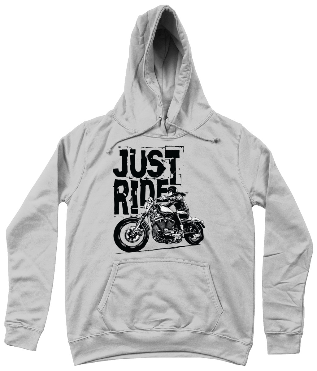 Biker Girl Schwarz - AWDis Girlie College Hoodie