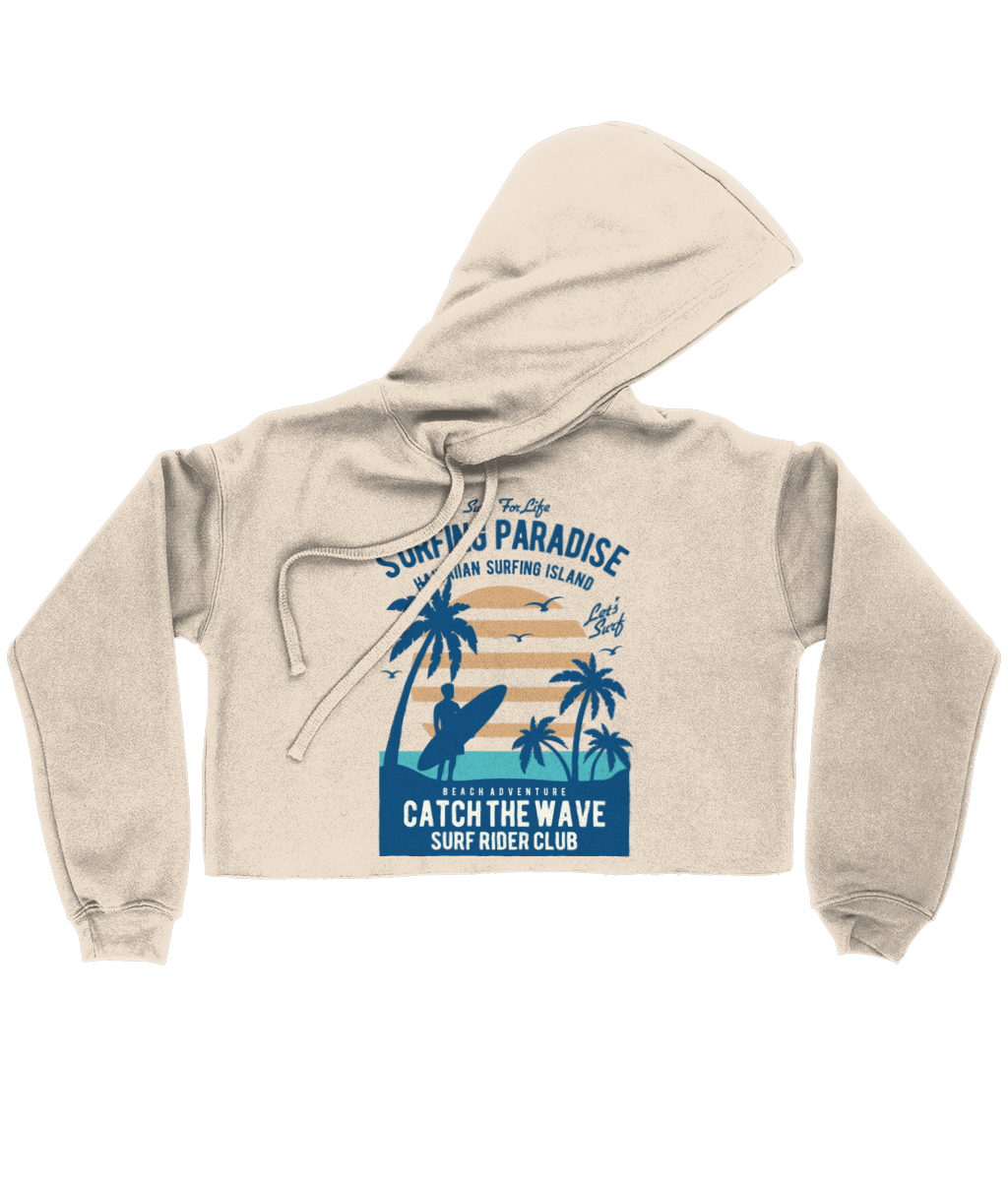 Surfing Paradise - Sweat à capuche court Bella pour femme 