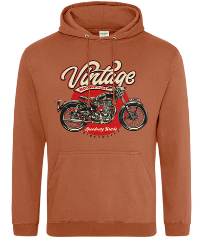 Vintage Motorrad - AWDis College Kapuzenpullover