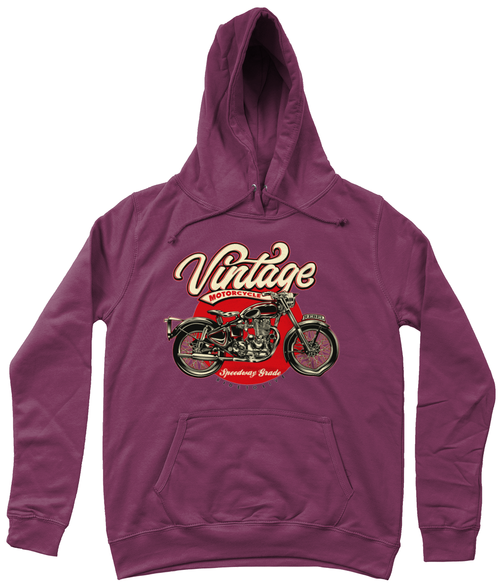 Vintage Motorrad - AWDis Girlie College Hoodie