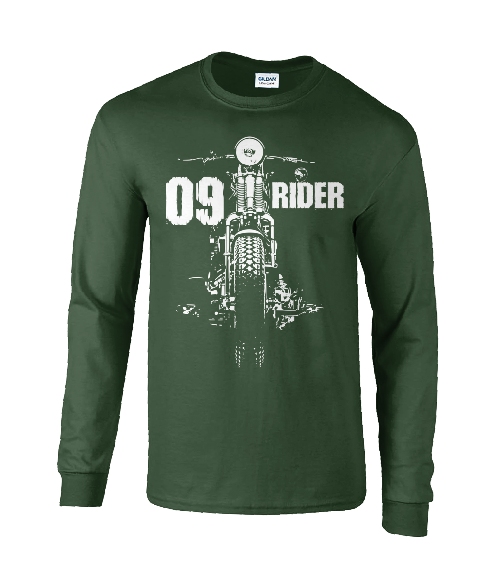 09 Rider - Langarm-T-Shirt aus Ultra-Baumwolle