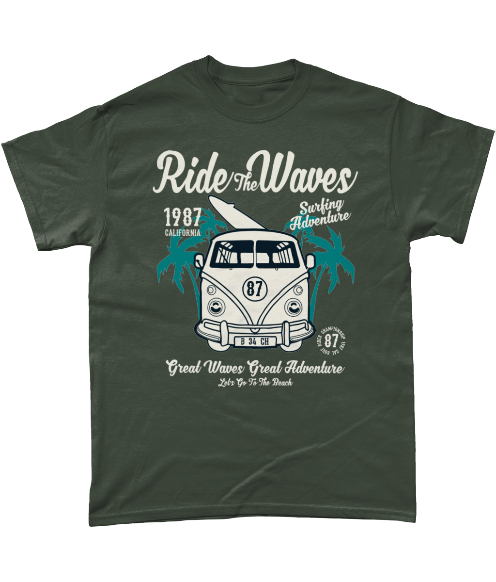 Ride The Waves – Gildan Heavy Cotton T-Shirt - Vitesse T-Shirts UK