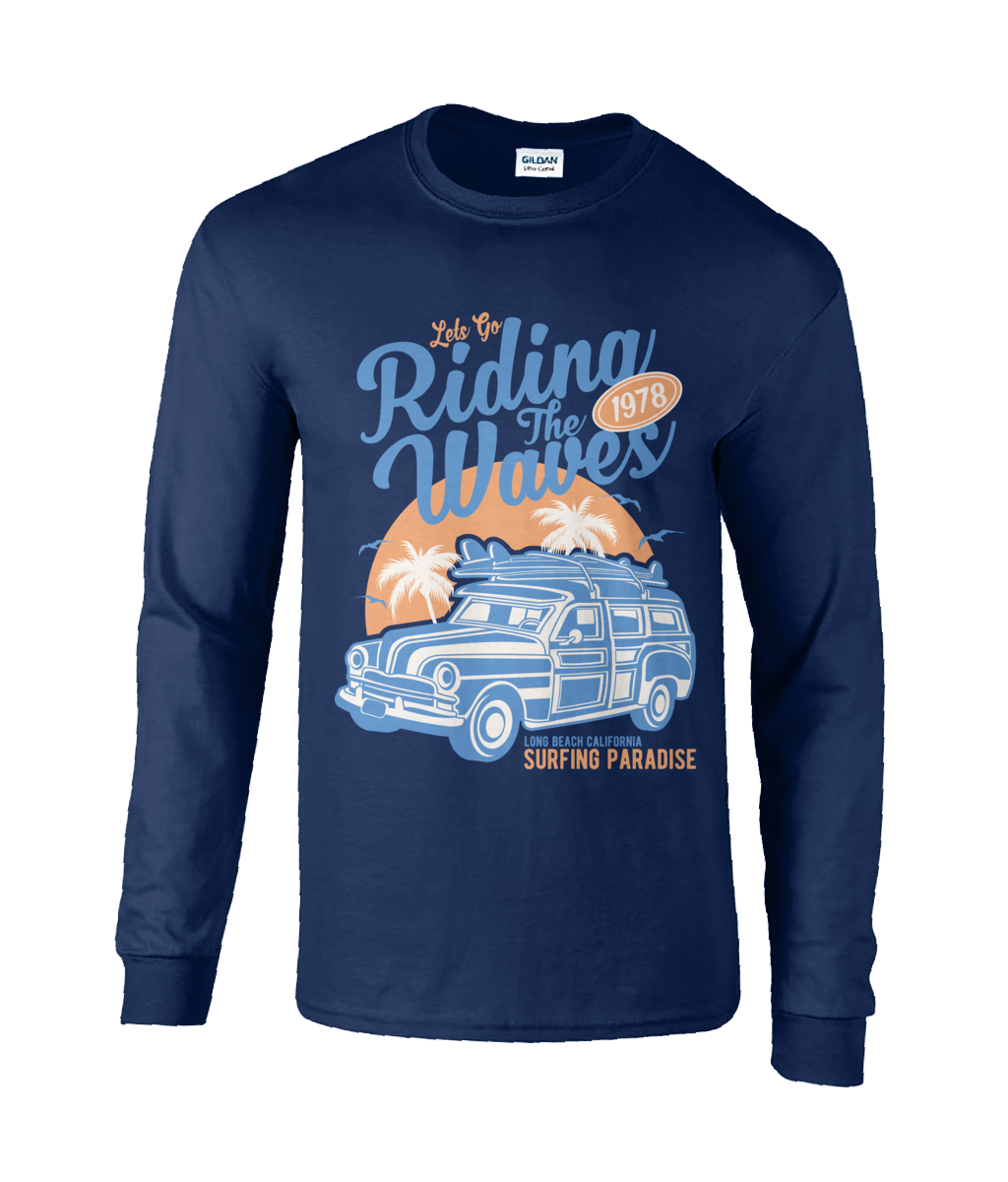 Riding The Waves - Ultra Cotton Long Sleeve T-Shirt