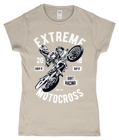 Extreme Motocross – Gildan SoftStyle® Ladies Fitted Ringspun T-Shirt - Vitesse T-Shirts UK