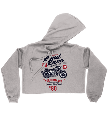 Sweat à capuche court Bella pour femme - Course de moto sur route 