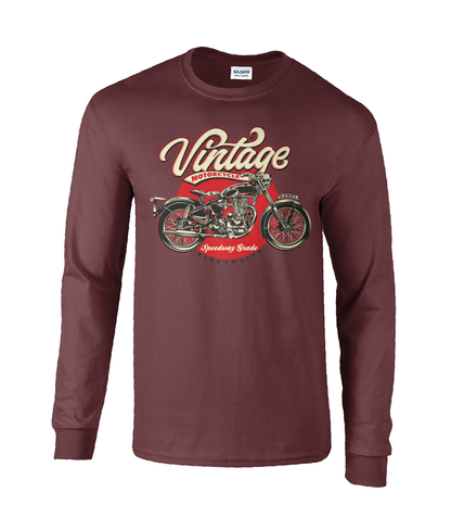 Vintage Motorcycle - Ultra Cotton Long Sleeve T-Shirt