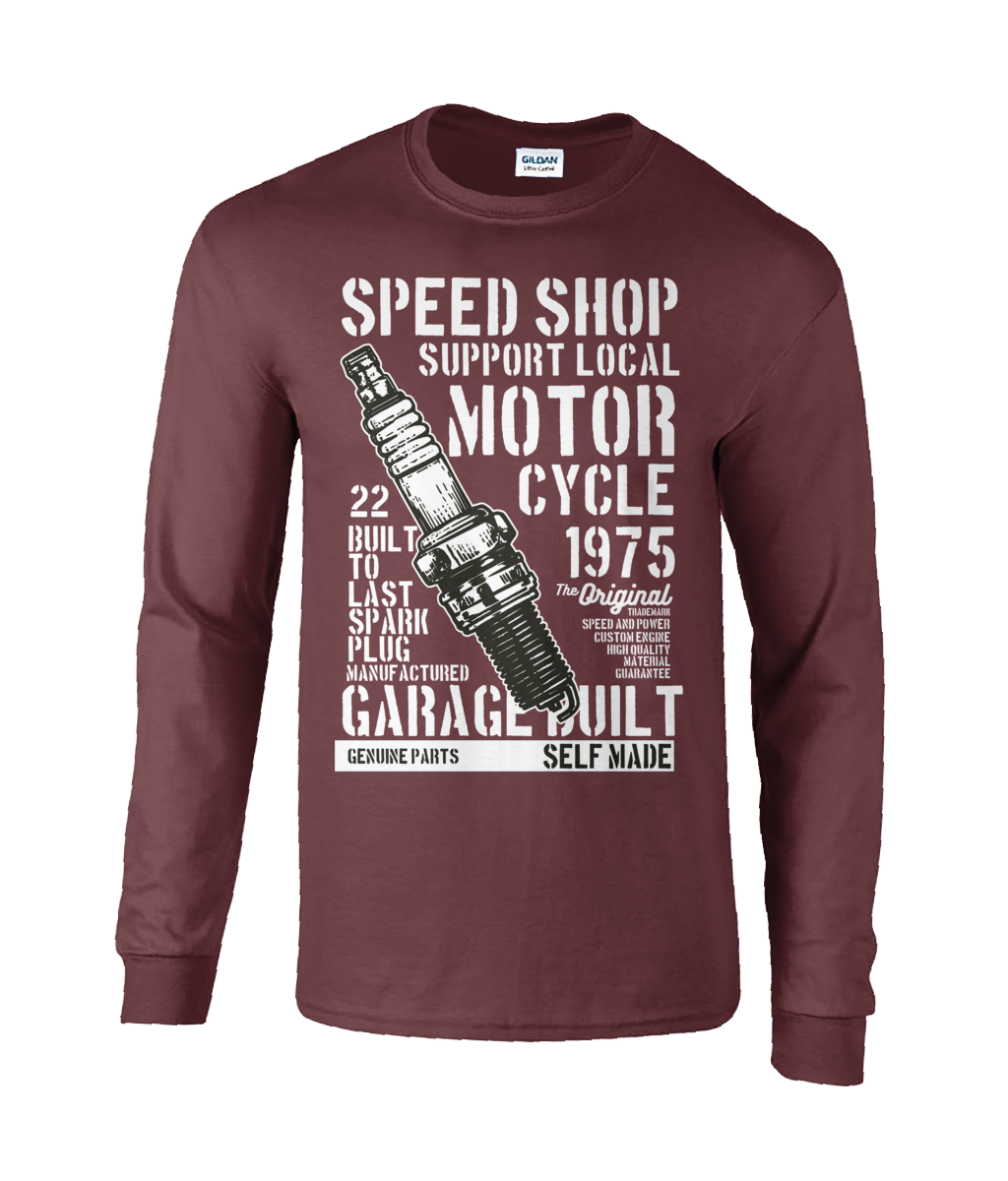 Speed ​​Shop - T-shirt à manches longues en coton ultra