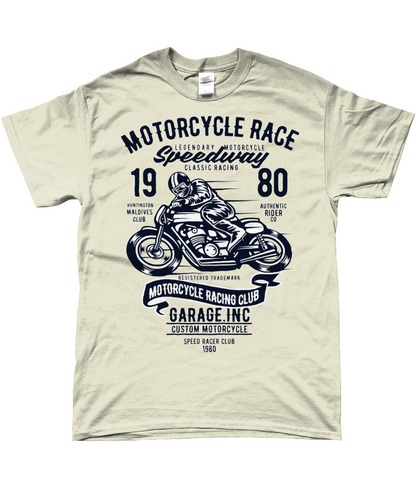 Motorradrennen - SoftStyle Ringspun T-Shirt