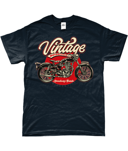 Moto vintage - T-shirt à anneaux SoftStyle