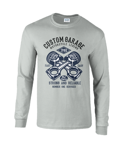 Custom Garage - Langarm-T-Shirt aus Ultra-Baumwolle