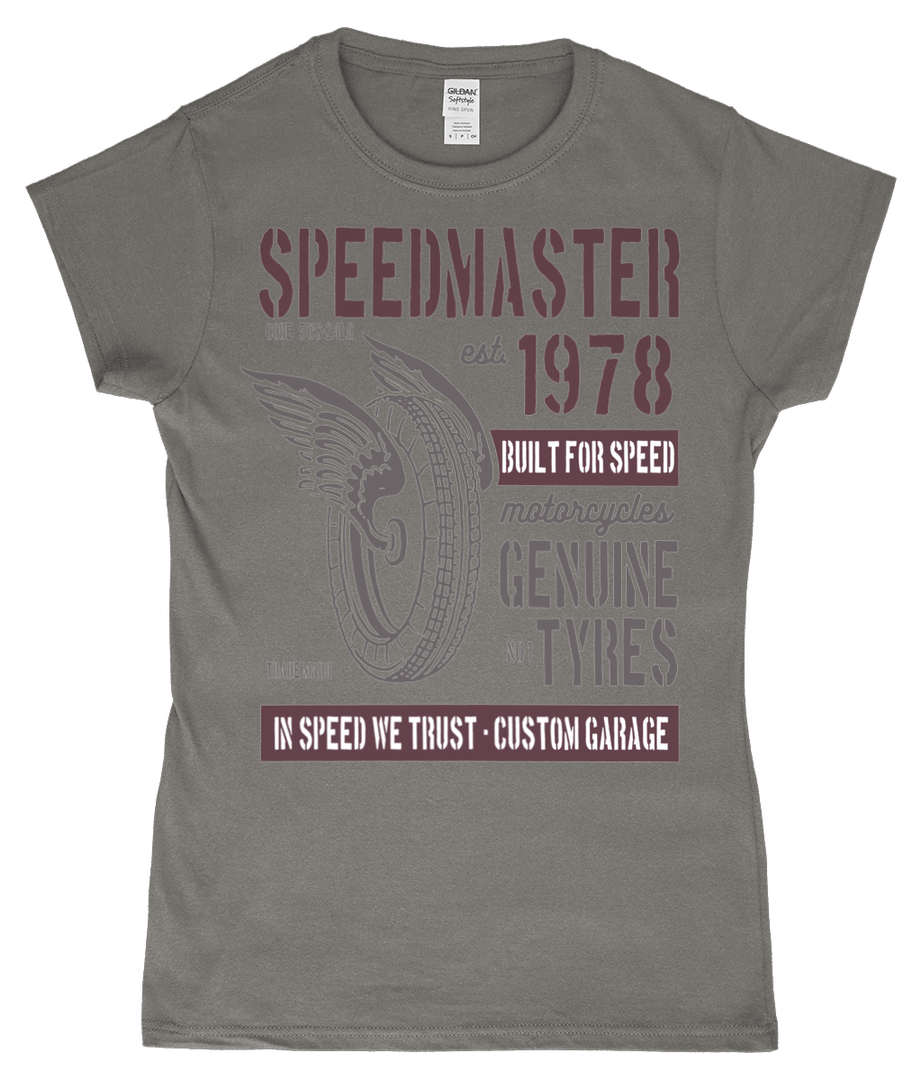 Speed Master - Gildan SoftStyle® Ladies Fitted Ringspun T-Shirt - Vitesse T-Shirts UK