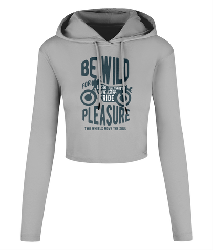 Be Wild - Women's Cropped Hooded T-shirt