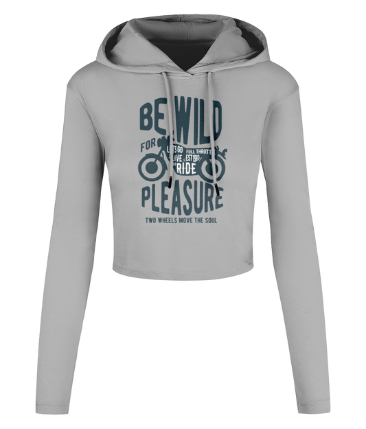 Be Wild - Kurzes T-Shirt mit Kapuze für Damen