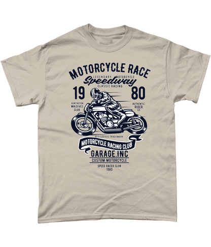 Course de moto - T-shirt en coton épais Gildan