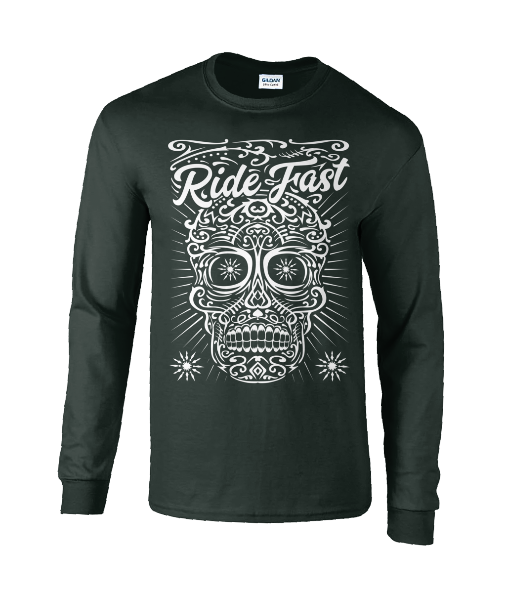 Ride Fast - Langarm-T-Shirt aus Ultra-Baumwolle