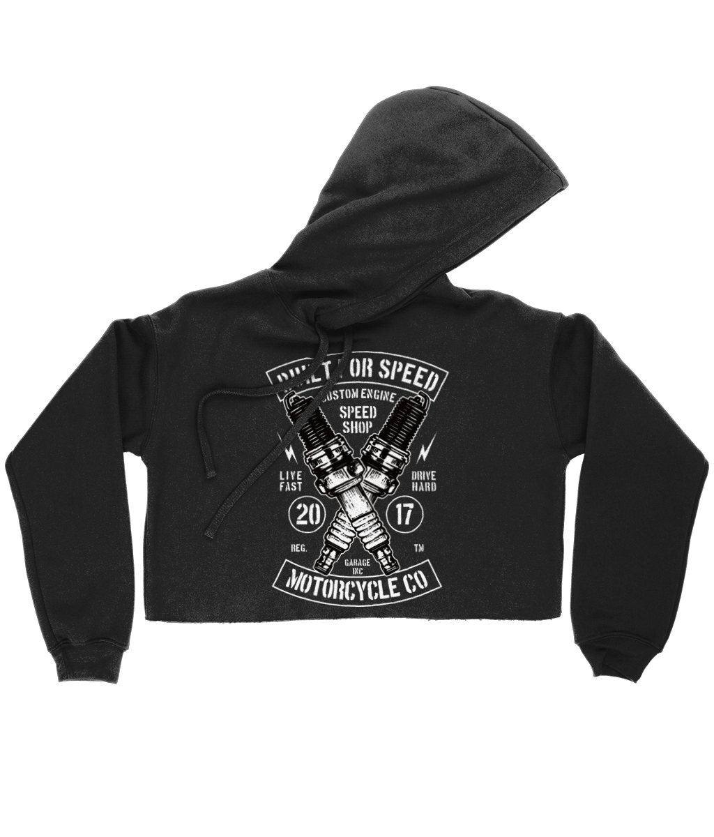 Built For Speed - Bella Ladies Cropped Hoodie