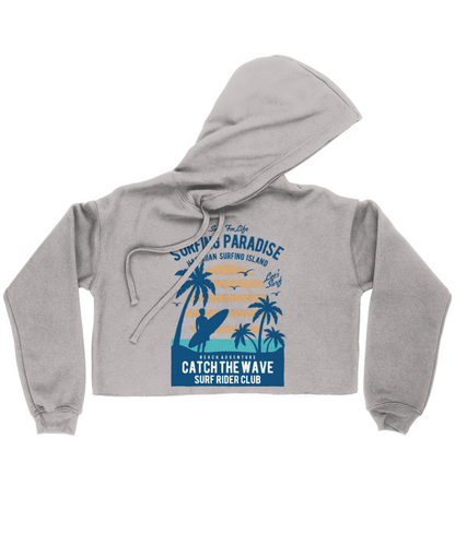 Surfing Paradise - Bella Ladies Cropped Hoodie