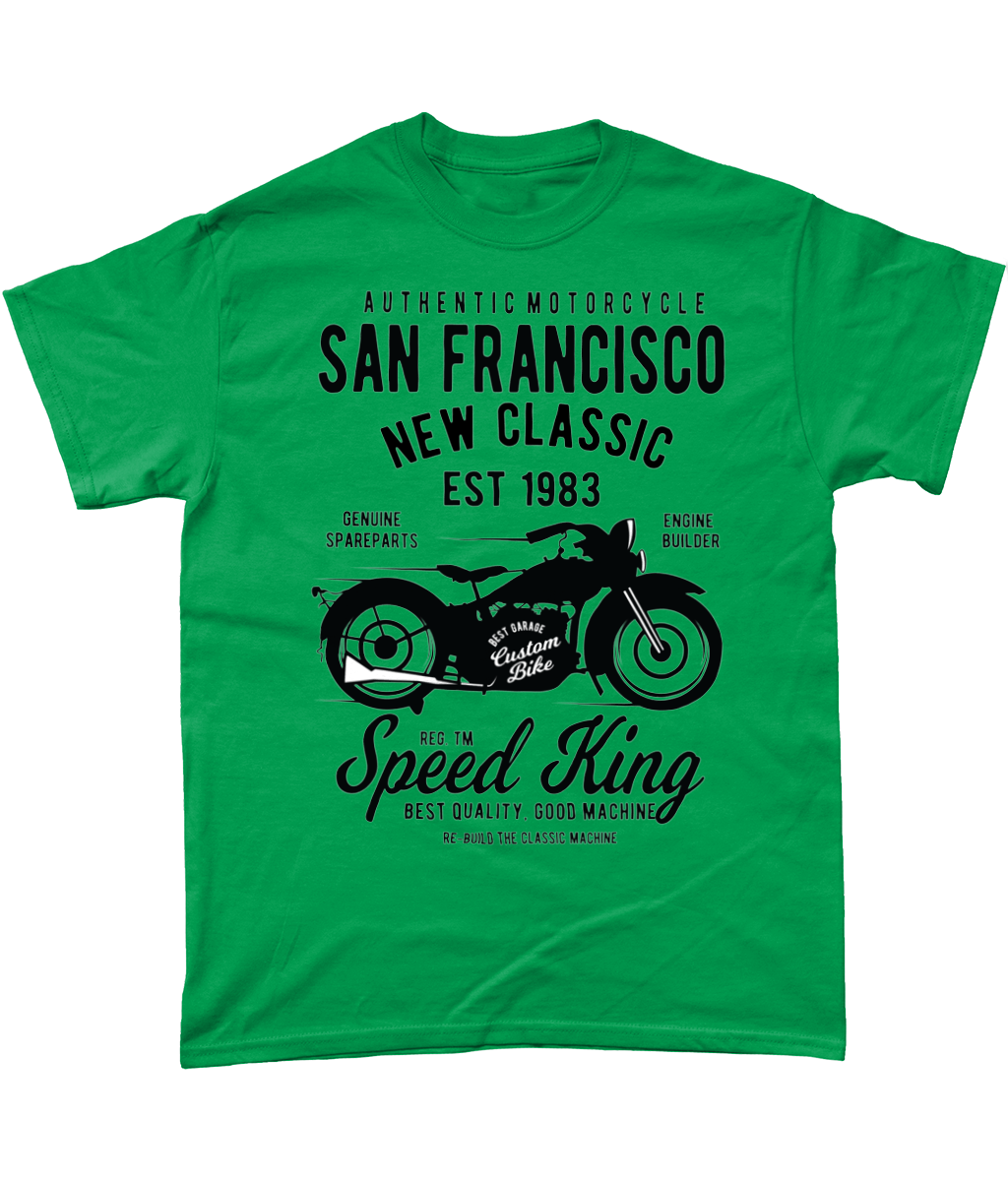 T-shirt en coton épais avec moto de San Francisco